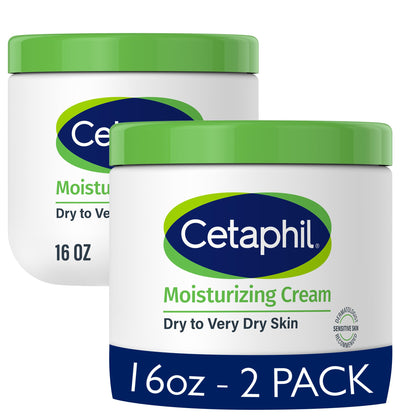 Cetaphil Crème Hydratante 2x 16oz vue avant avec étiquette