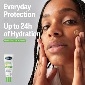 Cetaphil Crème Hydratante Teintée SPF 50 tube ouvert