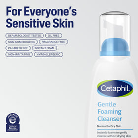 Cetaphil Nettoyant Moussant Doux 8 fl oz en contexte de salle de bain