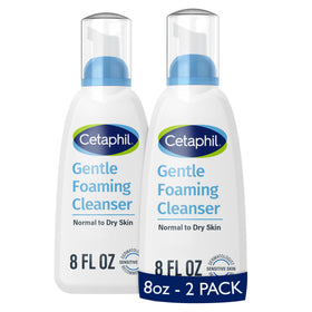 Cetaphil Nettoyant Moussant Doux 8 fl oz vue avant avec pompe