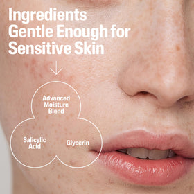 Cetaphil nettoyant moussant doux anti-acné application sur la peau