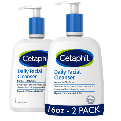 Cetaphil Nettoyant Visage Quotidien 16 fl oz vue de face