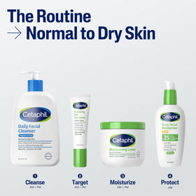 Cetaphil Nettoyant Visage Quotidien 540g à côté d'autres produits de soins