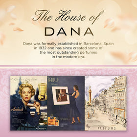 Chantilly Eau de Toilette Dana présentée avec des fleurs