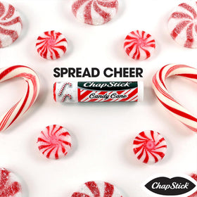 ChapStick Candy Cane en gros plan texture de baume