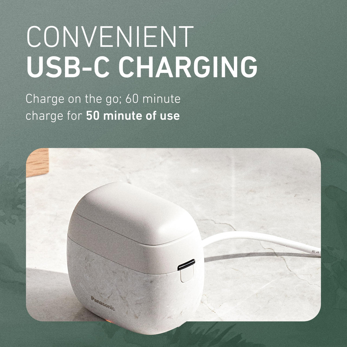 Chargement du rasoir Panasonic ARC5 avec USB-C