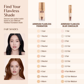 Charlotte Tilbury AIRbrush Flawless Blur Concealer 49g, application sur le visage
