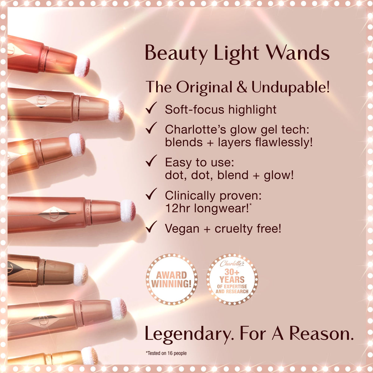 Charlotte Tilbury Beauty Light Wand avec emballage sur une table
