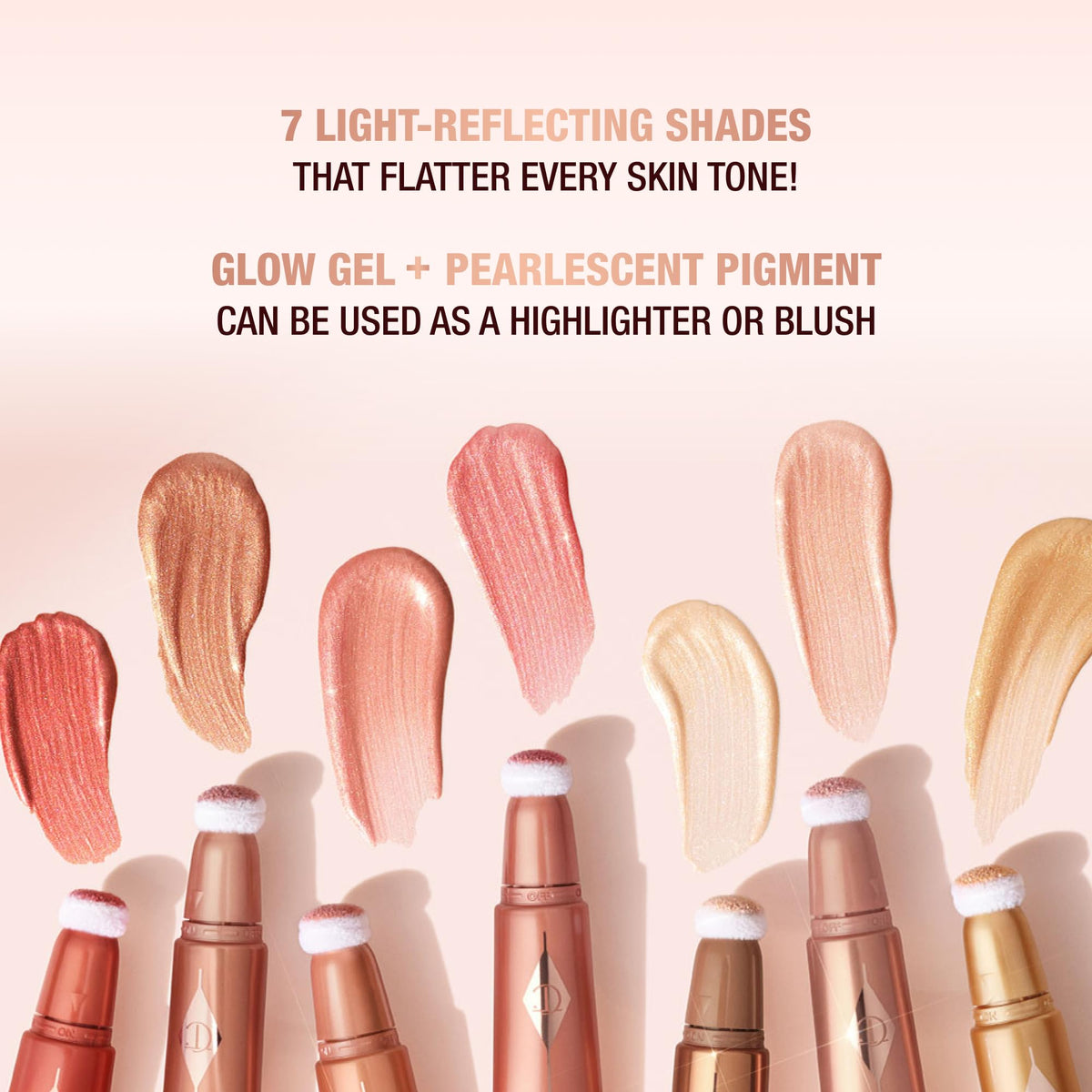 Charlotte Tilbury Beauty Light Wand montrant le résultat sur peau