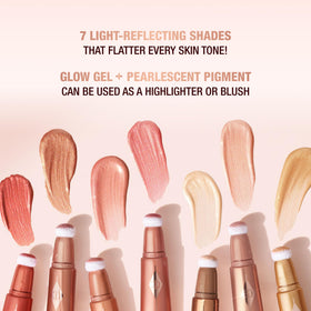 Charlotte Tilbury Beauty Light Wand montrant le résultat sur peau