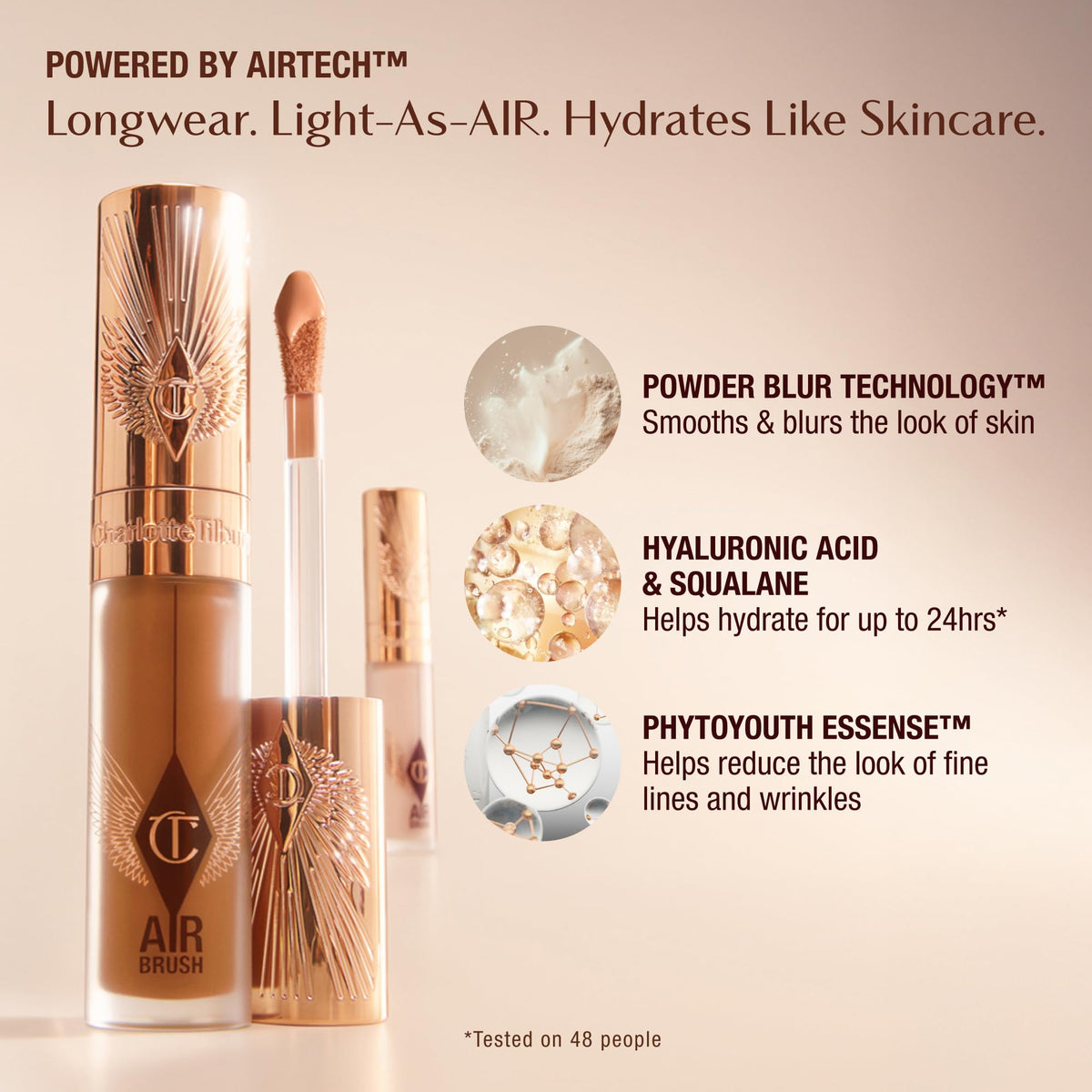 Charlotte Tilbury Concealer Flawless Blur application sur le visage