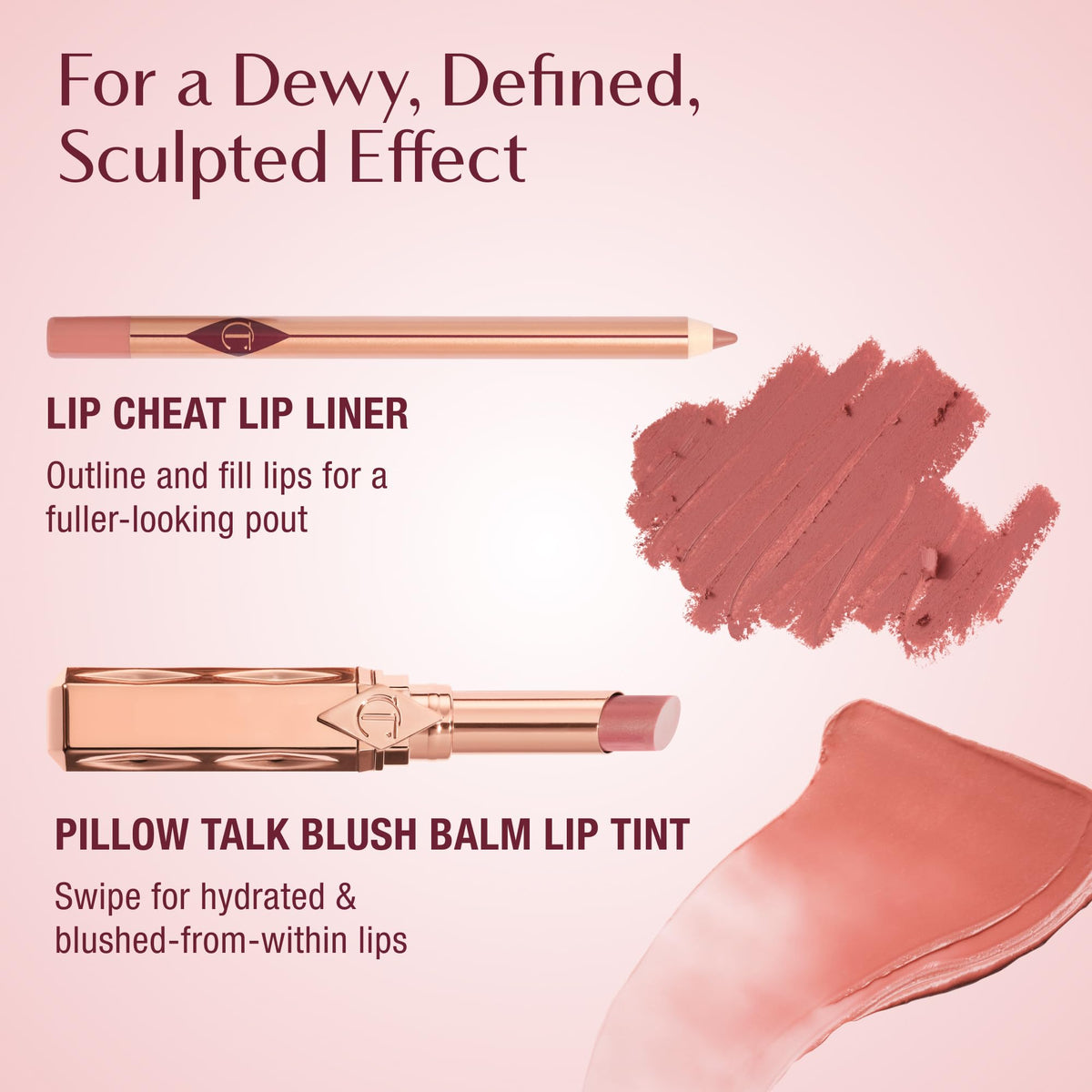 Charlotte Tilbury Pillow Talk Blush Balm Lip Tint 32g utilisation sur les joues