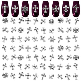 Charms Ongles Croix Argent Novsix - Ensemble de 120 pièces