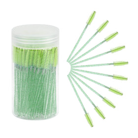 CHEFBEE Brosse à Cils Jetable 100PCS Conteneur Vert vue avant