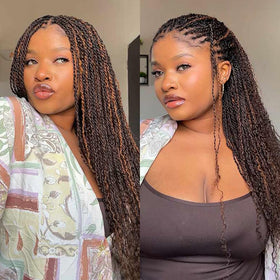 Cheveux Afro Kinky utilisés dans une coiffure créative