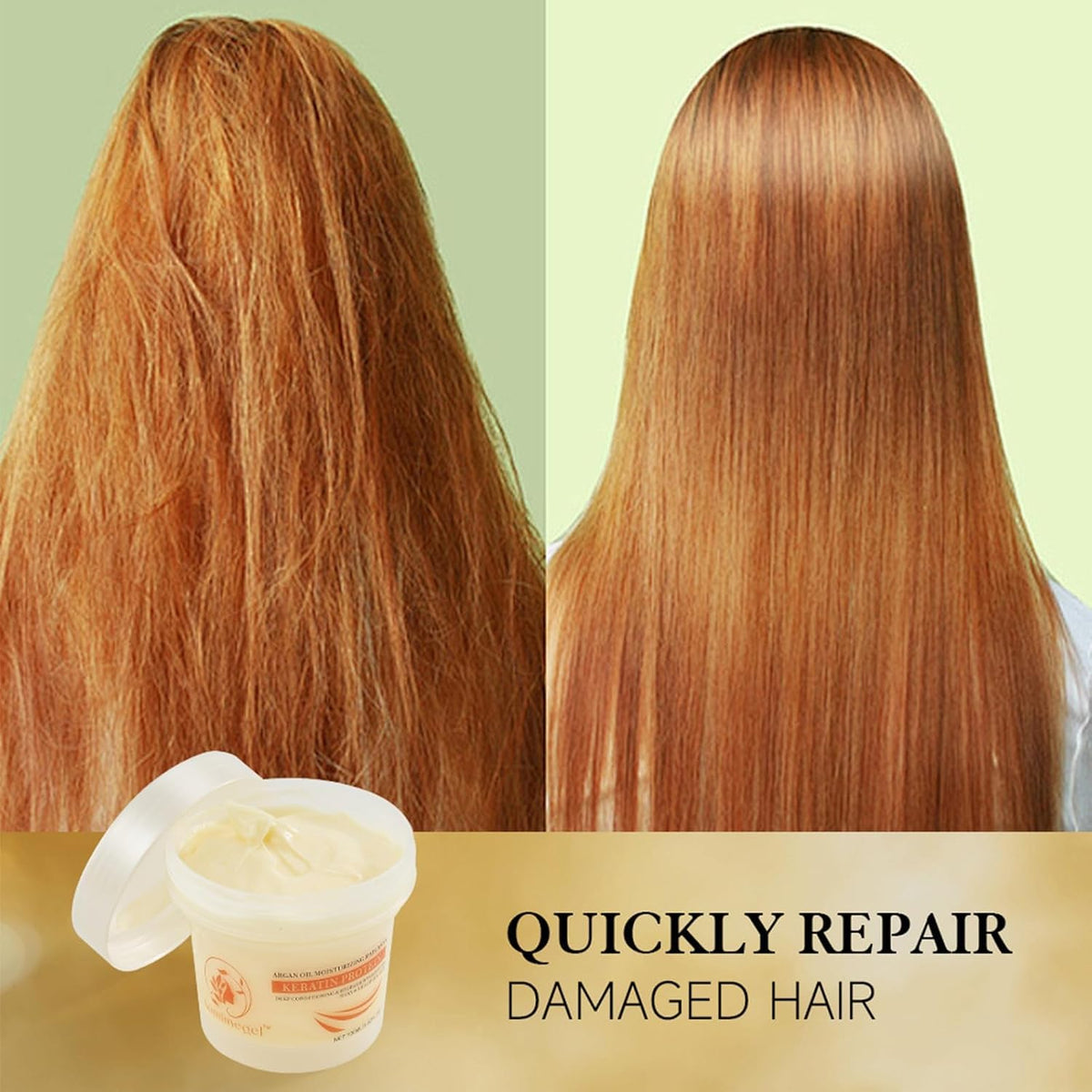 Cheveux après application du masque Aomimegel