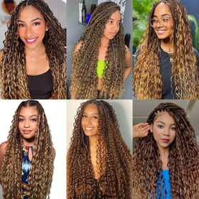 Cheveux bouclés Acbhoa 100% humains en paquet