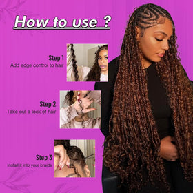 Cheveux bouclés Acbhoa en plusieurs styles de coiffure