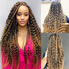 Cheveux bouclés OKVOKV dans un cadre de coiffure