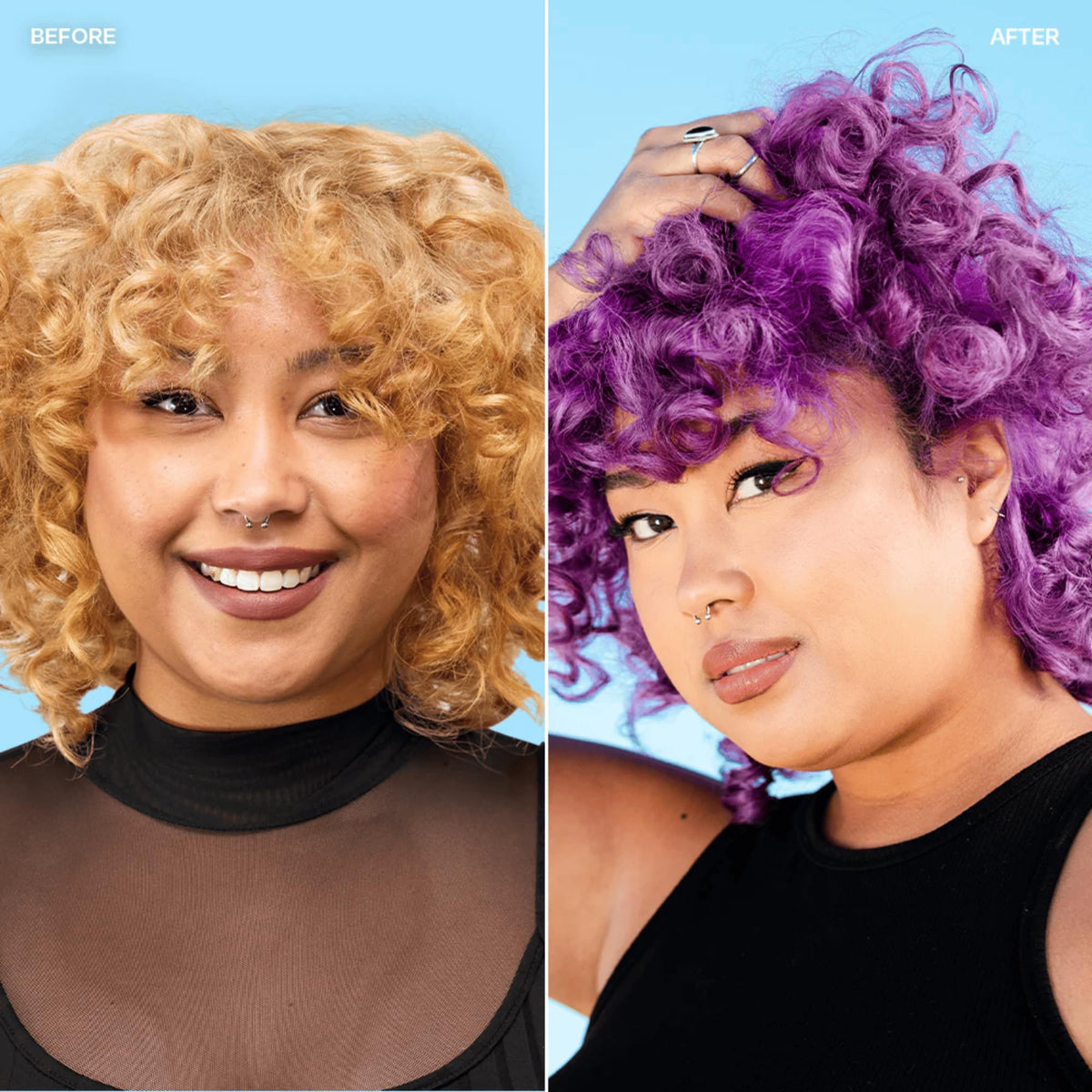 Cheveux brillants après application du masque oVertone
