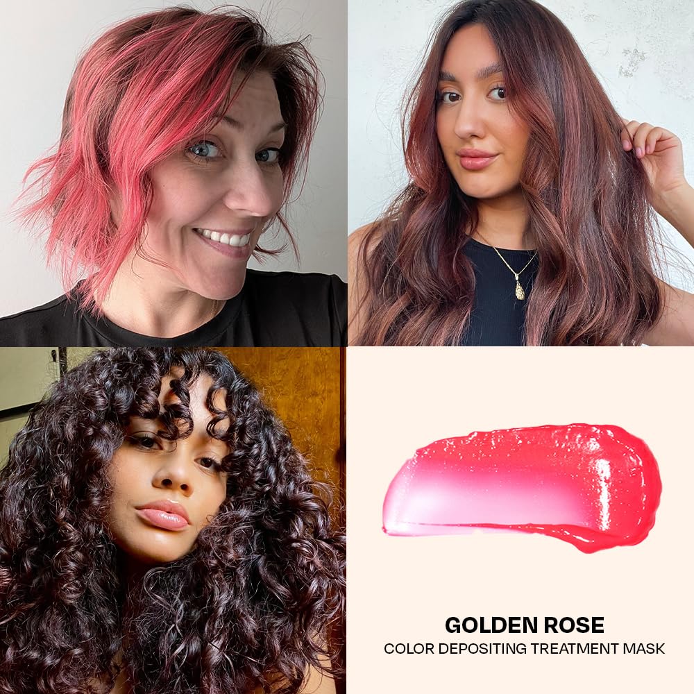Cheveux brillants après utilisation de l'après-shampoing Golden Rose