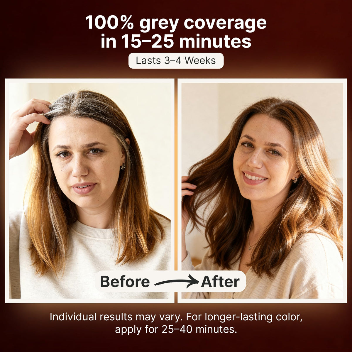 Cheveux colorés avec le shampooing Herbishh après application