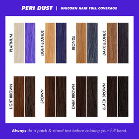 Cheveux colorés avec Lime Crime Peri Dust
