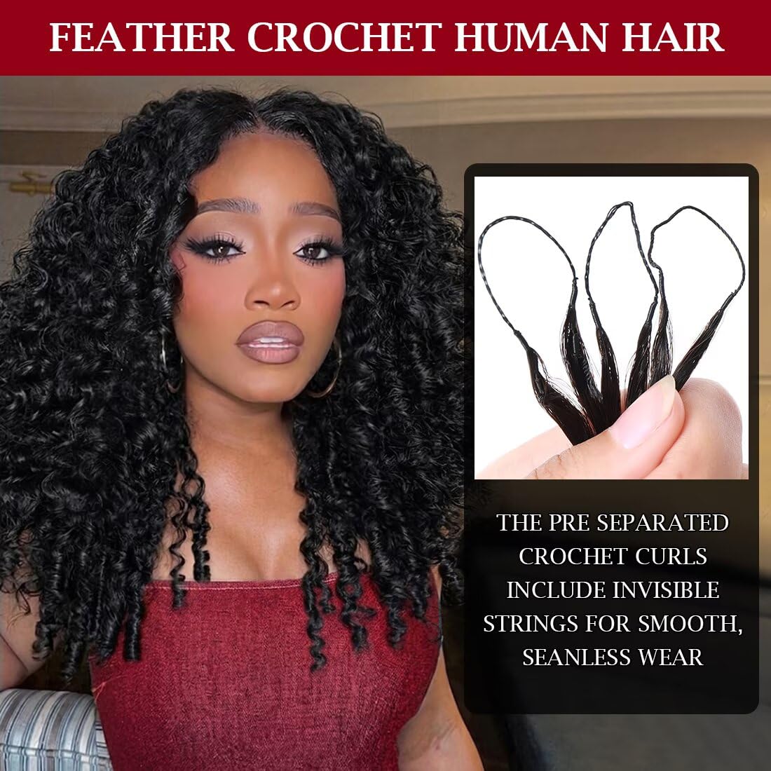 Cheveux crochet Lolly Hair couleur #1B Noir Naturel