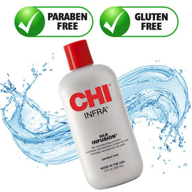 CHI Infra Silk Infusion 322g avec flacon ouvert