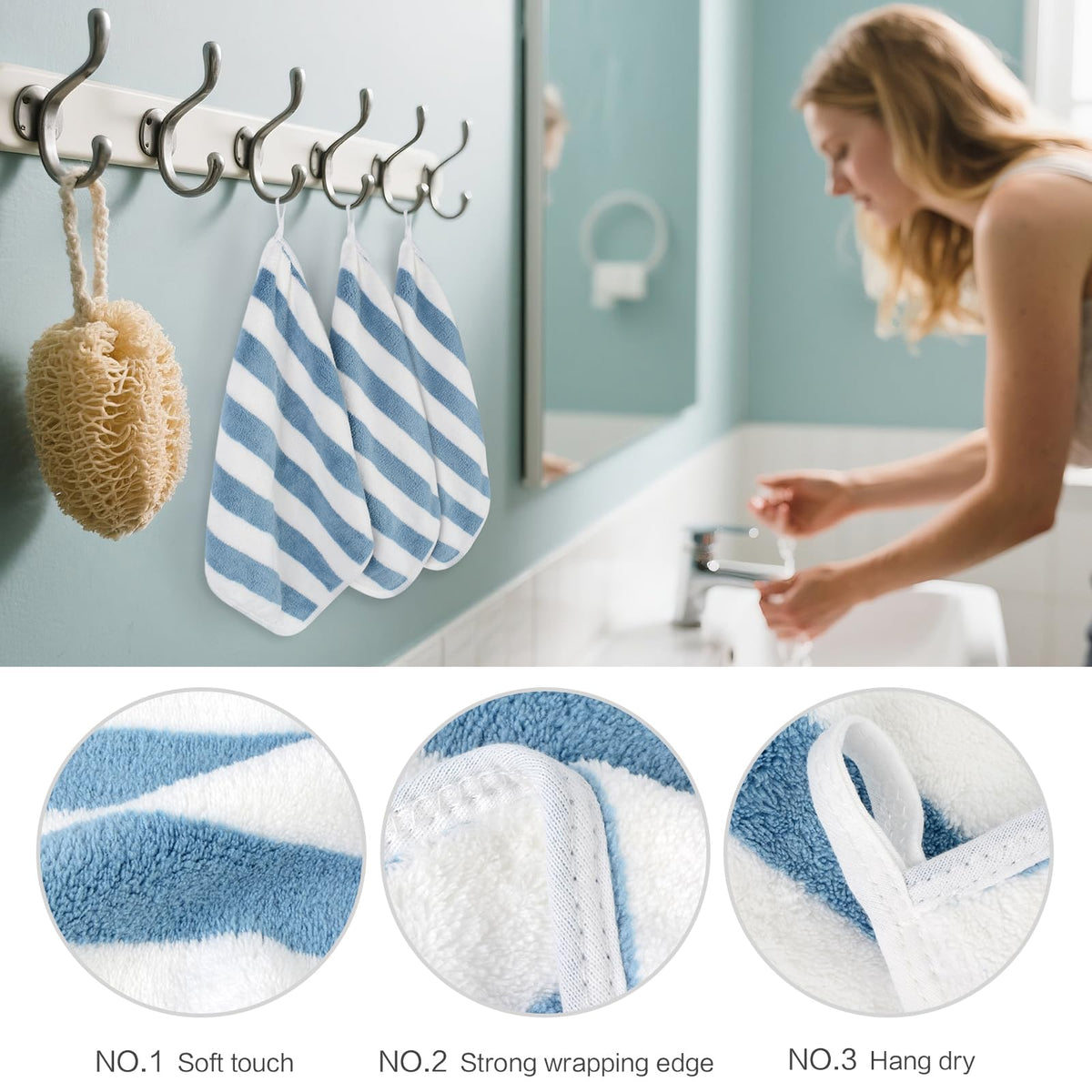 Chiffon en microfibre SINLAND près d'un lavabo