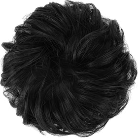 Chignon ébouriffé FESHFEN porté sur une coiffure