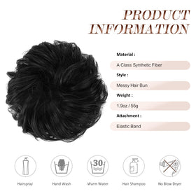 Chignon ébouriffé FESHFEN posé sur une surface