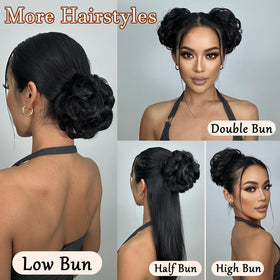 Chignon ébouriffé MORICA sur une table avec accessoires