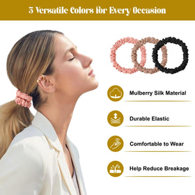 Chouchou en soie DEMAZALO couleur rose