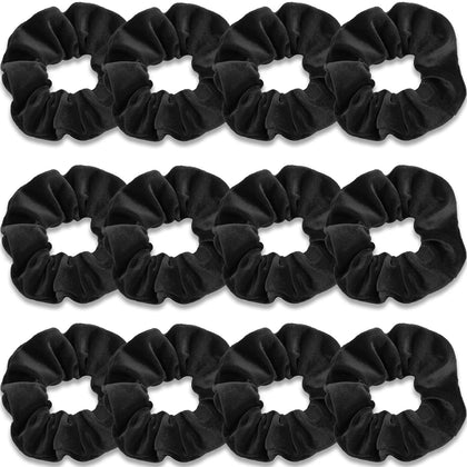 Chouchous en velours IVARYSS 12 pièces noires sur fond blanc