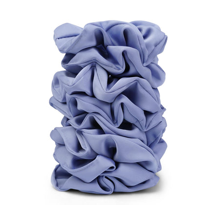 Chouchous satin bleu SEVEN STYLE, vue avant, 8 pièces