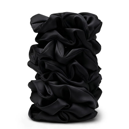 Chouchous satin noirs SEVEN STYLE vue de face