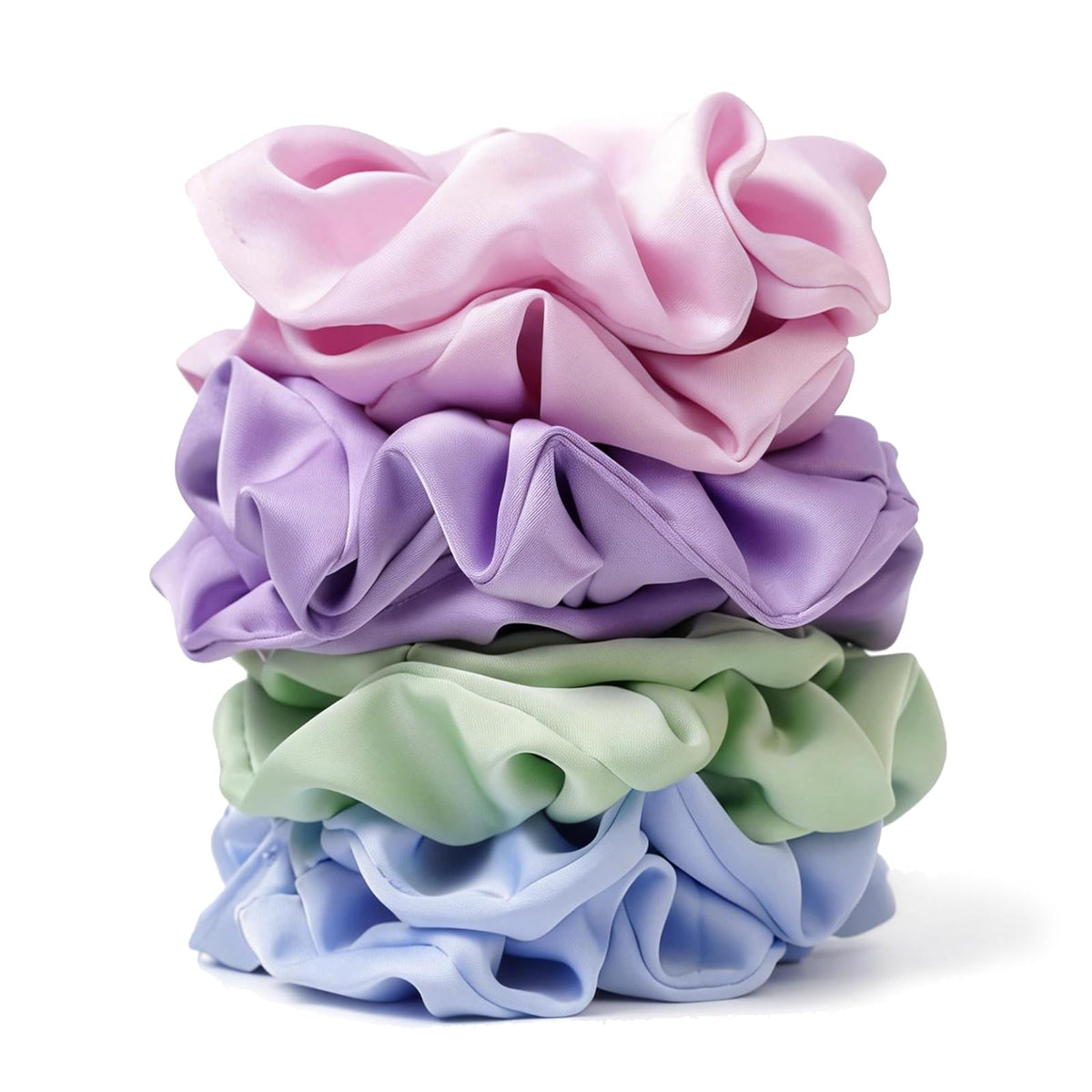 Chouchous satin pastel SEVEN STYLE 8PCS vue de face