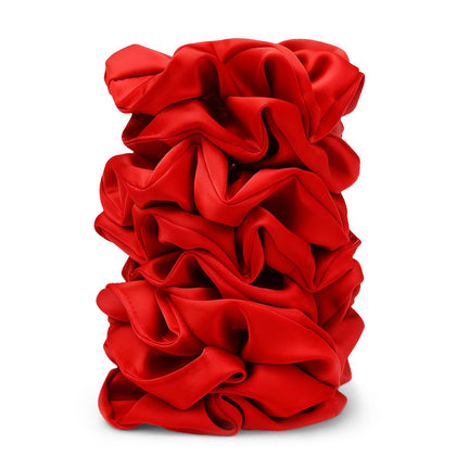 Chouchous satin rouge SEVEN STYLE en vue de face