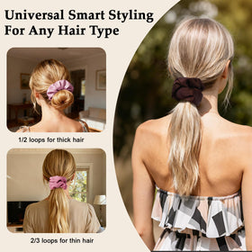 Chouchous satin SEVEN STYLE, détail sur le tissu doux