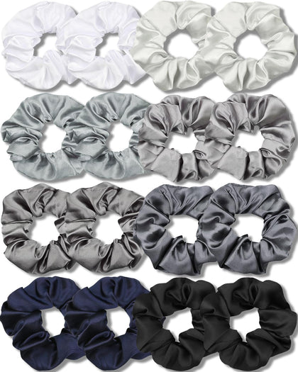 Chouchous satinés IVARYSS multicolores, 16 pièces, présentation frontale