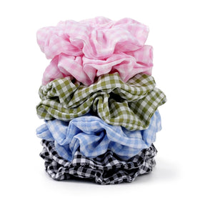 Chouchous satinés SEVEN STYLE 8PCS mix plaid vue de face
