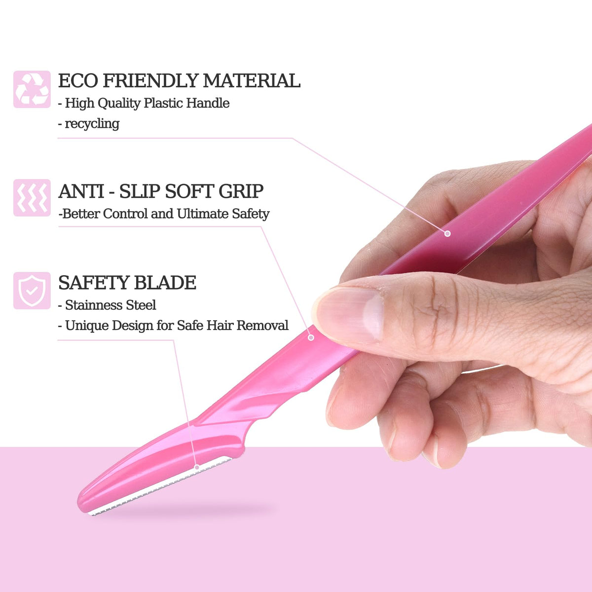 CICINUJOY Rasoir Dermaplaning Femme 40pcs, emballage transparent