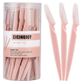 CICINUJOY set de 40 rasoirs dermaplane rose blush avec emballage transparent