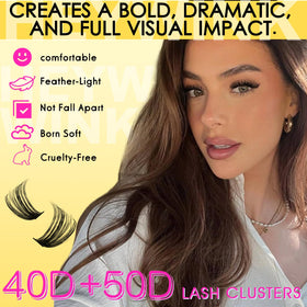 Cils 40D et 50D du kit HEYWINK en différentes longueurs