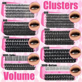 Cils à clusters Manga Spikes dans le kit YIDUO