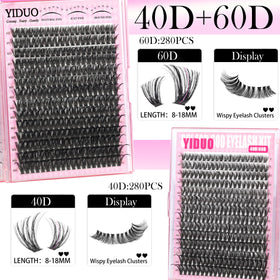 Cils à clusters YIDUO avec finition professionnelle