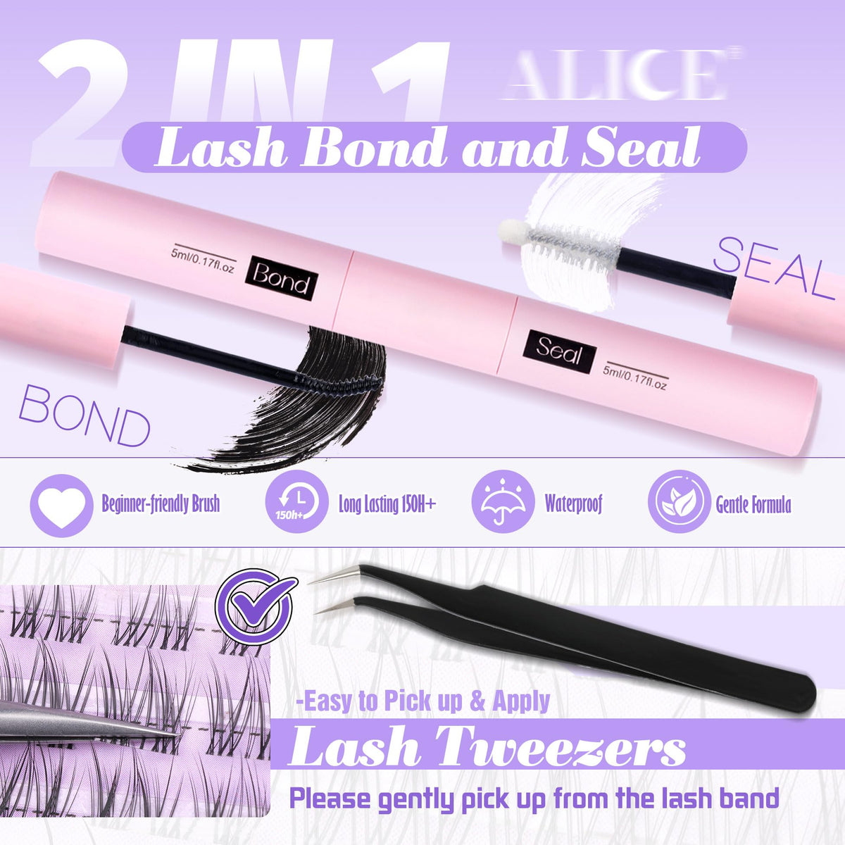Cils ALICE en différentes longueurs de 11 à 13 mm