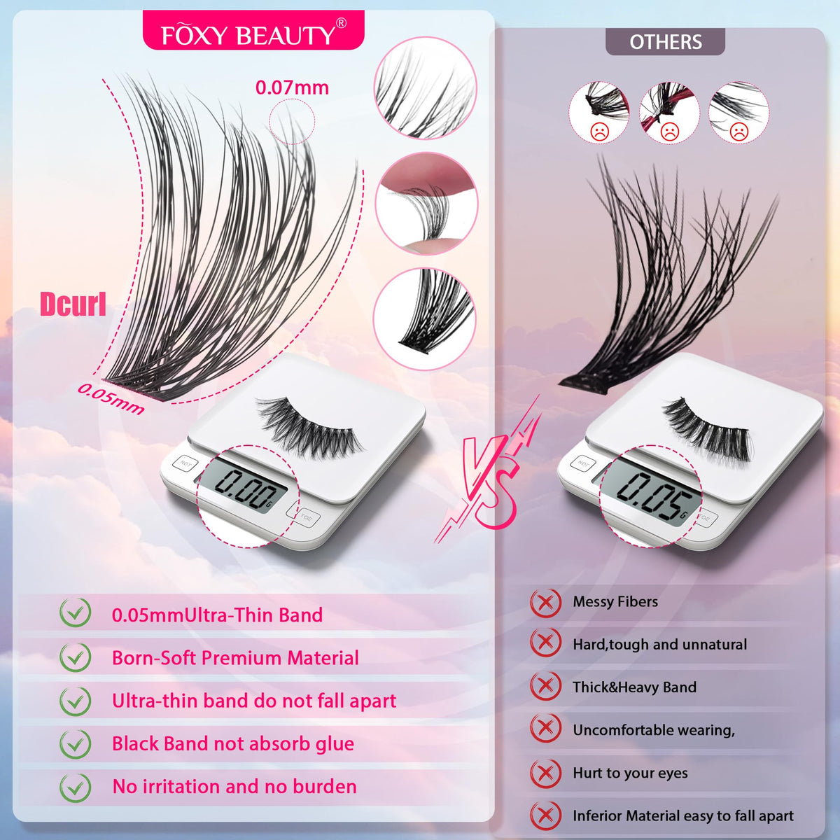 Cils CCODDY avec accessoires de maquillage