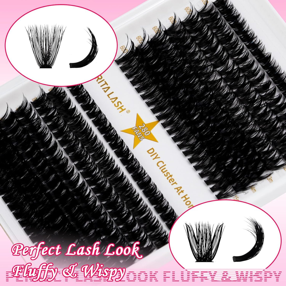 Cils clusters RITALASH appliqués sur un modèle